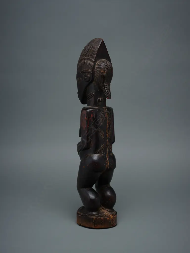A Baule carved wooden female figure - Ivory Coast - Africa, Image 1++